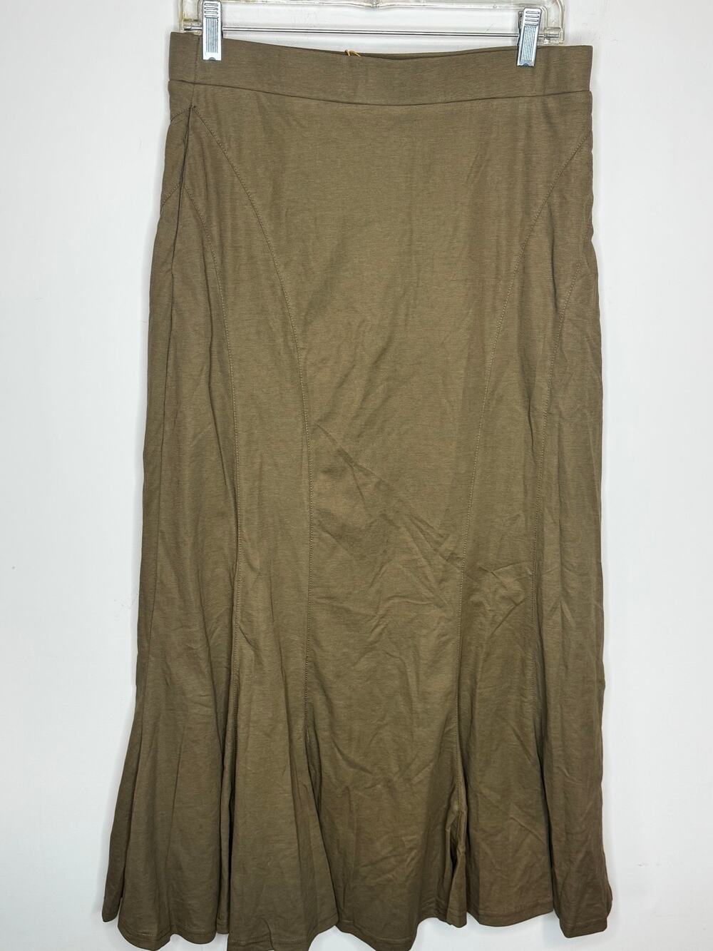 OGL Move Green High Waisted Flowy A-Line Midi Skirt Size M New With Tags